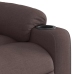 Sillón reclinable de masaje eléctrico tela marrón oscuro