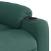 Sillón reclinable de masaje eléctrico tela verde oscuro