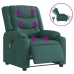 Sillón reclinable de masaje eléctrico tela verde oscuro