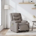 Sillón reclinable de masaje eléctrico tela gris taupe