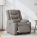 Sillón reclinable de masaje eléctrico tela gris taupe