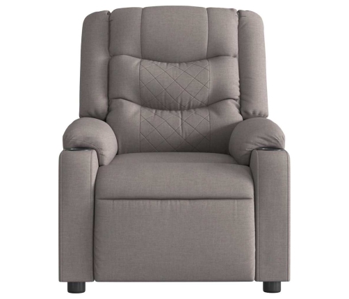 Sillón reclinable de masaje eléctrico tela gris taupe