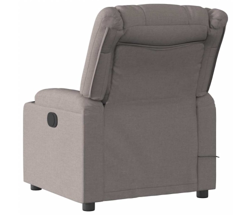 Sillón reclinable de masaje eléctrico tela gris taupe