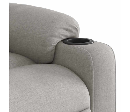 Sillón reclinable de masaje eléctrico tela gris nube