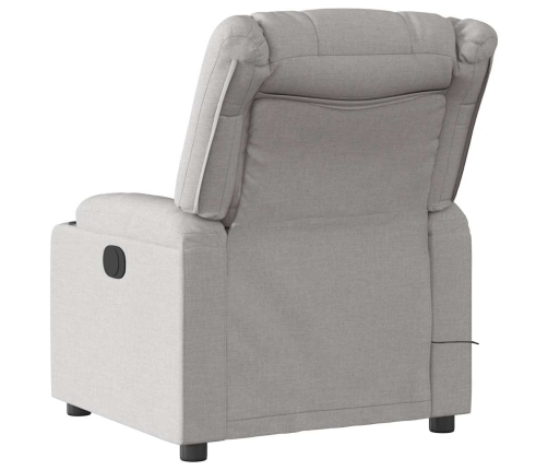 Sillón reclinable de masaje eléctrico tela gris nube