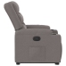 Sillón reclinable elevable tela gris taupe