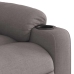 Sillón reclinable de masaje elevable tela gris taupé