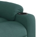 Sillón eléctrico reclinable elevable de tela verde oscuro