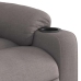 Sillón eléctrico reclinable elevable de tela gris taupe