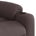 Sillón masaje eléctrico reclinable elevable tela marrón oscuro