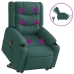 Sillón masaje eléctrico reclinable elevable tela verde oscuro