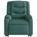 Sillón masaje eléctrico reclinable elevable tela verde oscuro