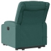 Sillón masaje eléctrico reclinable elevable tela verde oscuro