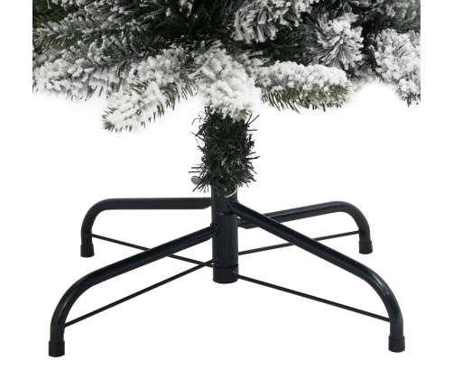 Árbol de Navidad artificial estrecho con nieve PVC y PE 120 cm