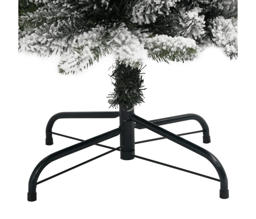 Árbol de Navidad artificial estrecho con nieve PVC y PE 150 cm