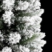 Árbol de Navidad artificial estrecho con nieve PVC y PE 180 cm