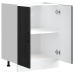 Mueble bajo para fregadero Kalmar negro 60x46x81,5 cm