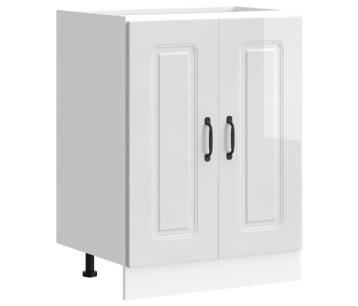 Mueble bajo para fregadero Kalmar blanco brillo 60x46x81,5 cm