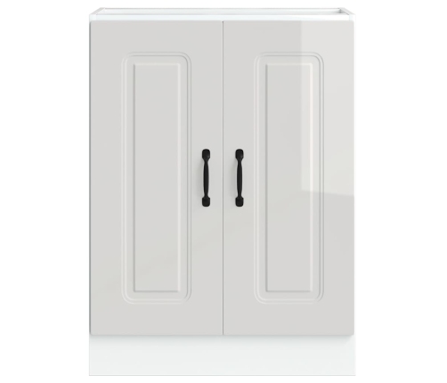 Mueble bajo para fregadero Kalmar blanco brillo 60x46x81,5 cm