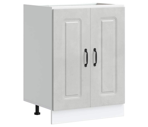 Mueble bajo para fregadero Kalmar gris hormigón 60x46x81,5 cm