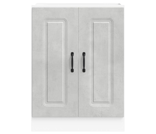 Mueble bajo para fregadero Kalmar gris hormigón 60x46x81,5 cm