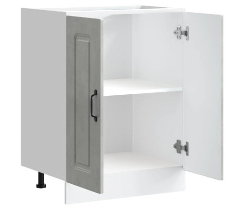 Mueble bajo para fregadero Kalmar gris hormigón 60x46x81,5 cm