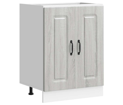 Mueble bajo para fregadero Kalmar gris sonoma 60x46x81,5 cm