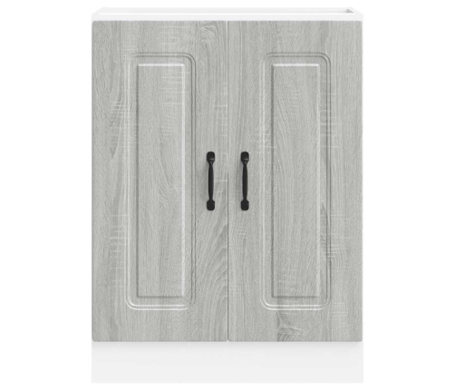 Mueble bajo para fregadero Kalmar gris sonoma 60x46x81,5 cm