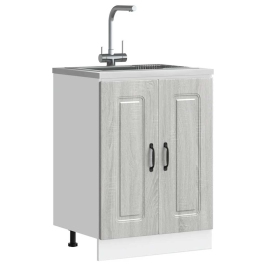 Mueble bajo para fregadero Kalmar gris sonoma 60x46x81,5 cm