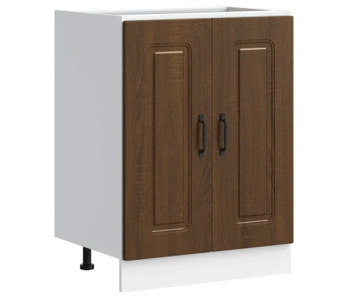 Mueble bajo para fregadero Kalmar roble marrón 60x46x81,5 cm