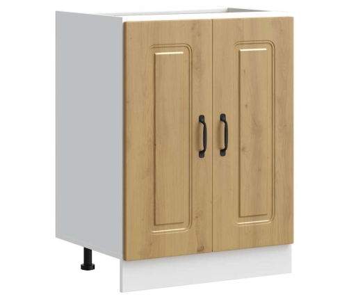 Mueble bajo para fregadero Kalmar roble artesanal 60x46x81,5 cm