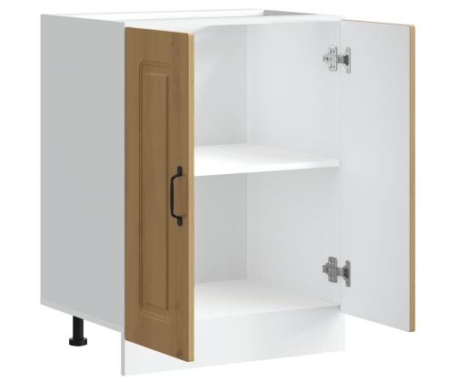 Mueble bajo para fregadero Kalmar roble artesanal 60x46x81,5 cm