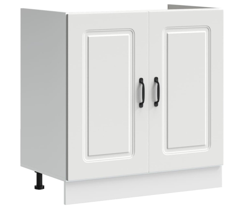 Mueble bajo para fregadero Kalmar blanco 80x46x81,5 cm