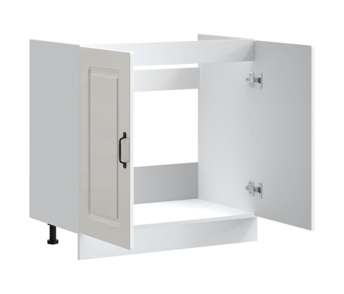 Mueble bajo para fregadero Kalmar blanco brillo 80x46x81,5 cm