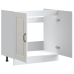 Mueble bajo para fregadero Kalmar blanco brillo 80x46x81,5 cm