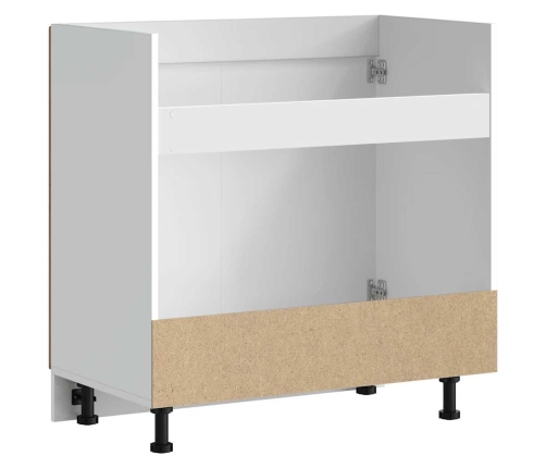 Mueble bajo para fregadero Kalmar blanco brillo 80x46x81,5 cm