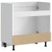 Mueble bajo para fregadero Kalmar blanco brillo 80x46x81,5 cm