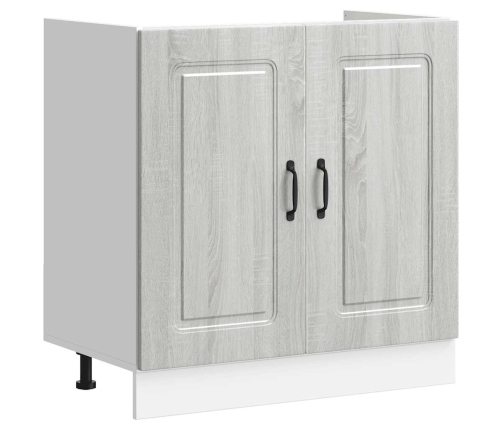 Mueble bajo para fregadero Kalmar gris sonoma 80x46x81,5 cm