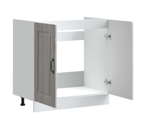 Mueble bajo para fregadero Kalmar gris sonoma 80x46x81,5 cm