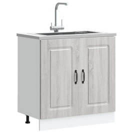 Mueble bajo para fregadero Kalmar gris sonoma 80x46x81,5 cm