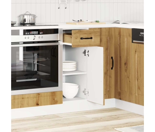 Mueble bajo de cocina Kalmar roble artesanal madera ingeniería