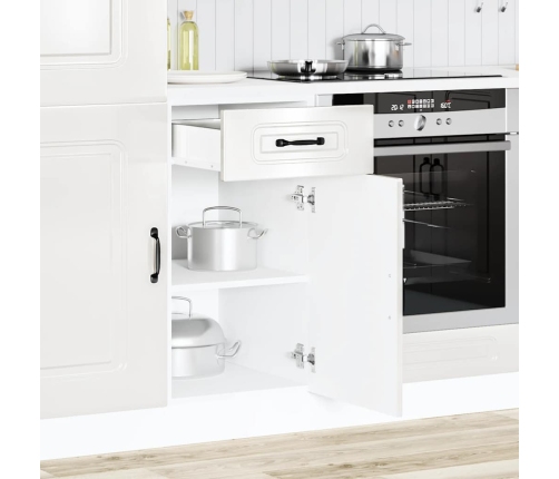 Mueble bajo cocina Kalmar madera ingeniería blanca alto brillo