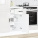 Mueble bajo cocina Kalmar madera ingeniería blanca alto brillo