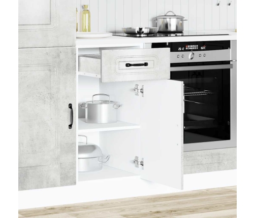 Mueble bajo de cocina Kalmar madera de ingeniería gris hormigón