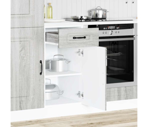 Mueble bajo de cocina Kalmar gris sonoma madera de ingeniería