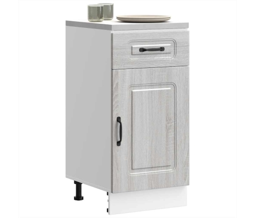 Mueble bajo de cocina Kalmar gris sonoma madera de ingeniería