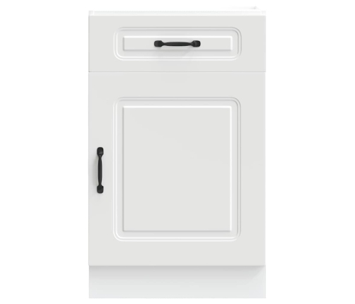 Mueble bajo de cocina Kalmar madera de ingeniería blanca