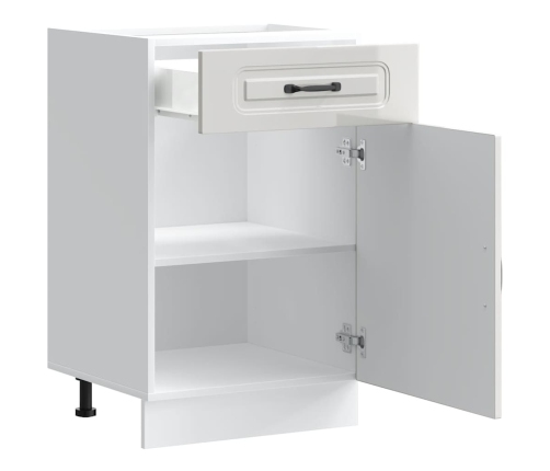 Mueble bajo cocina Kalmar madera ingeniería blanca alto brillo