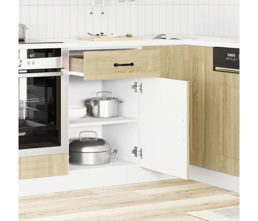 Mueble bajo de cocina Kalmar madera ingeniería roble Sonoma