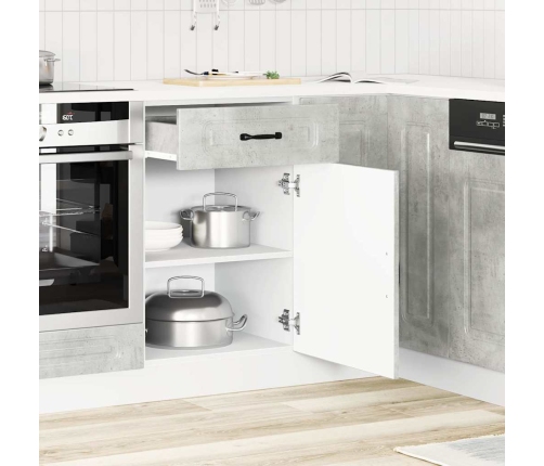 Mueble bajo de cocina Kalmar madera de ingeniería gris hormigón